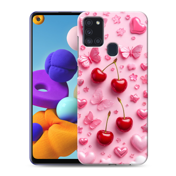 Силиконовый чехол на Samsung Galaxy A21s с принтом для девочек