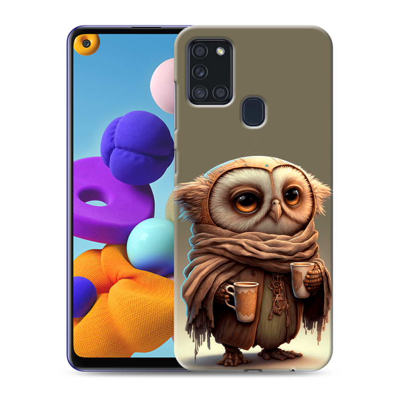 Силиконовый чехол на Samsung Galaxy A21s с принтом Сова Силиконовый чехол на Samsung Galaxy A21s с принтом Сова