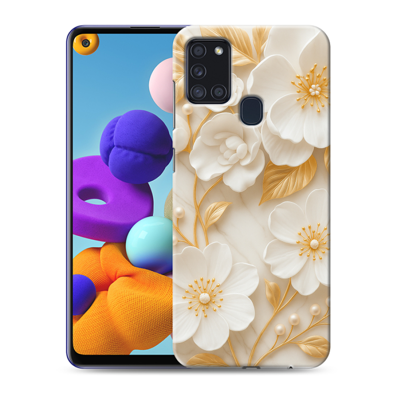 Пластиковый чехол на Samsung Galaxy A21s с принтом Цветы Пластиковый чехол на Samsung Galaxy A21s с принтом Цветы