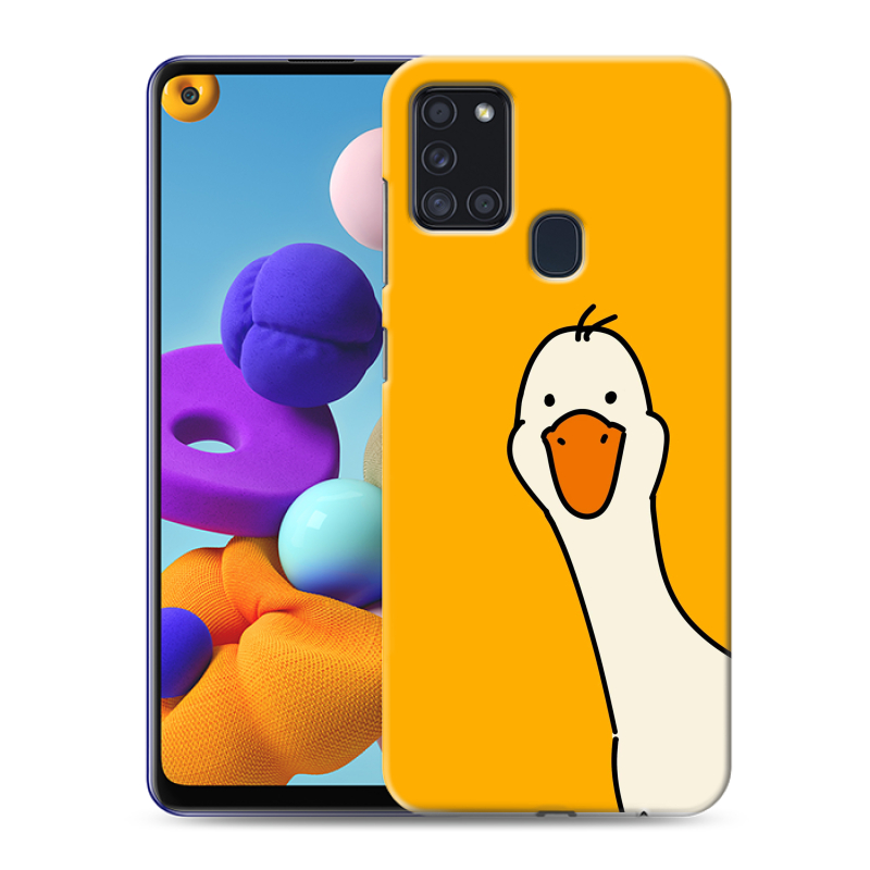 Силиконовый чехол на Samsung Galaxy A21s с принтом Утка Силиконовый чехол на Samsung Galaxy A21s с принтом Утка
