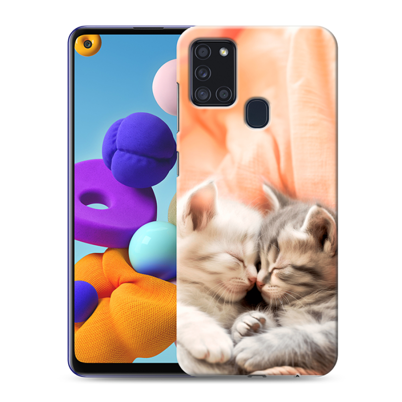 Силиконовый чехол на Samsung Galaxy A21s с принтом Котята Силиконовый чехол на Samsung Galaxy A21s с принтом Котята