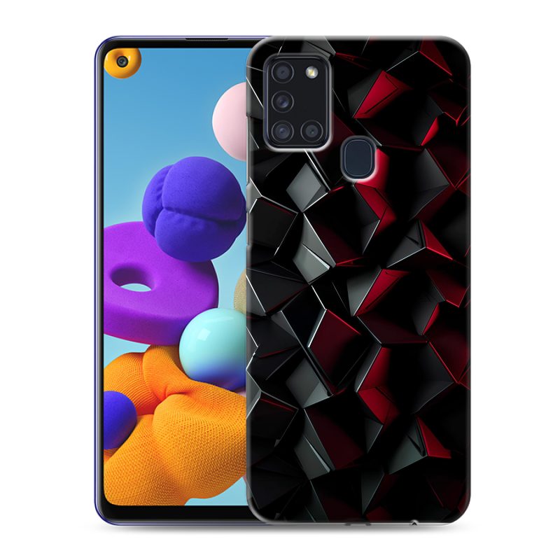 Силиконовый противоударный чехол на Samsung Galaxy A21s с принтом Абстракция Силиконовый противоударный чехол на Samsung Galaxy A21s с принтом Абстракция