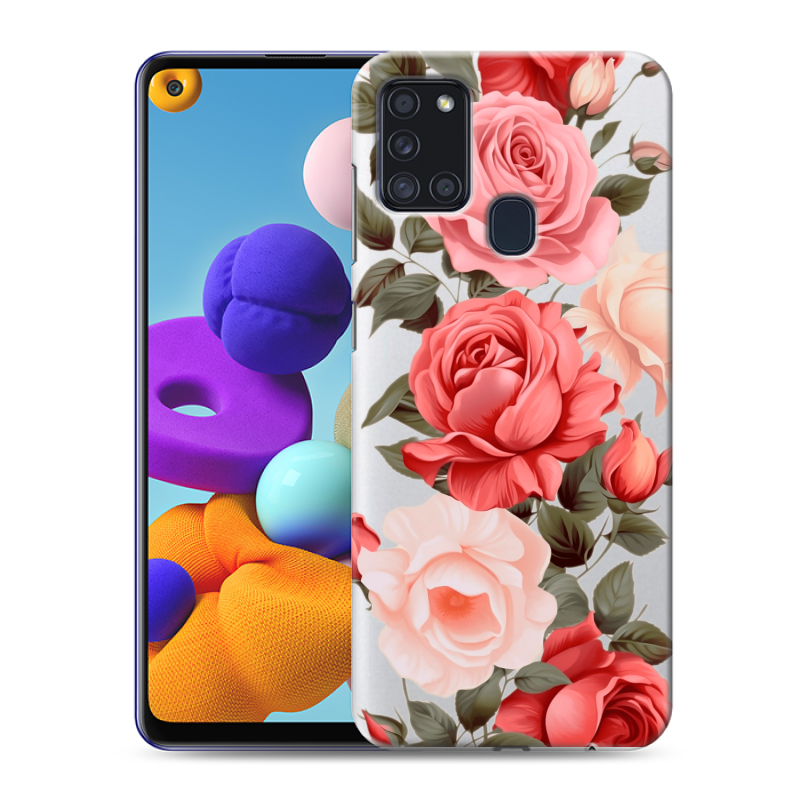 Пластиковый чехол на Samsung Galaxy A21s с принтом Розы Пластиковый чехол на Samsung Galaxy A21s с принтом Розы