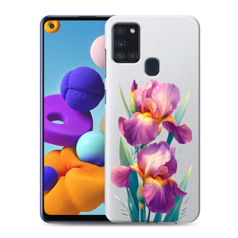 Пластиковый чехол на Samsung Galaxy A21s с принтом Цветы орхидеи Пластиковый чехол на Samsung Galaxy A21s с принтом Цветы орхидеи