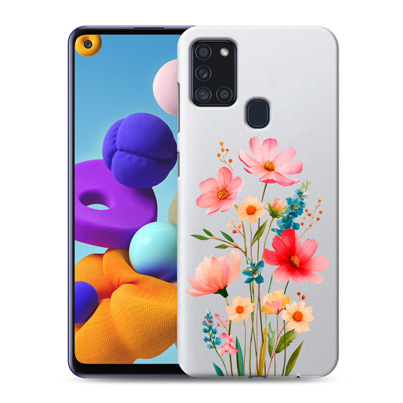 Силиконовый чехол на Samsung Galaxy A21s с принтом Цветы Силиконовый чехол на Samsung Galaxy A21s с принтом Цветы