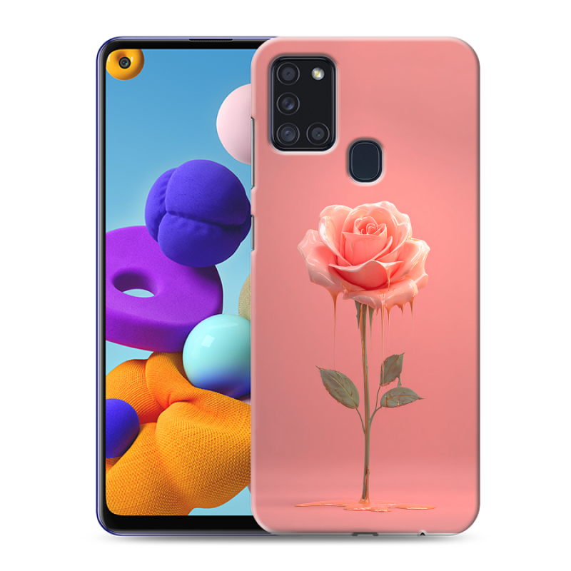 Пластиковый чехол на Samsung Galaxy A21s с принтом Розовая роза Пластиковый чехол на Samsung Galaxy A21s с принтом Розовая роза