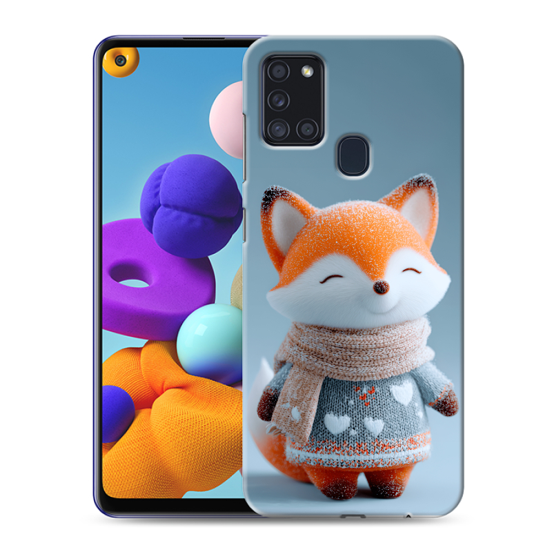 Пластиковый чехол на Samsung Galaxy A21s с принтом Лиса Пластиковый чехол на Samsung Galaxy A21s с принтом Лиса