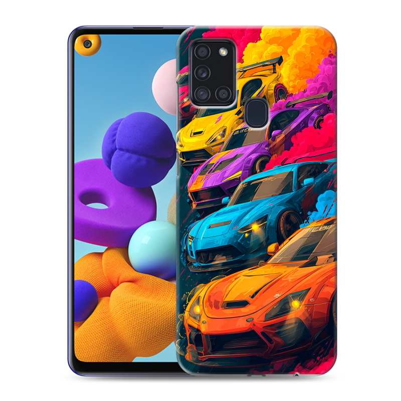 Пластиковый чехол на Samsung Galaxy A21s с принтом Тачки Пластиковый чехол на Samsung Galaxy A21s с принтом Тачки