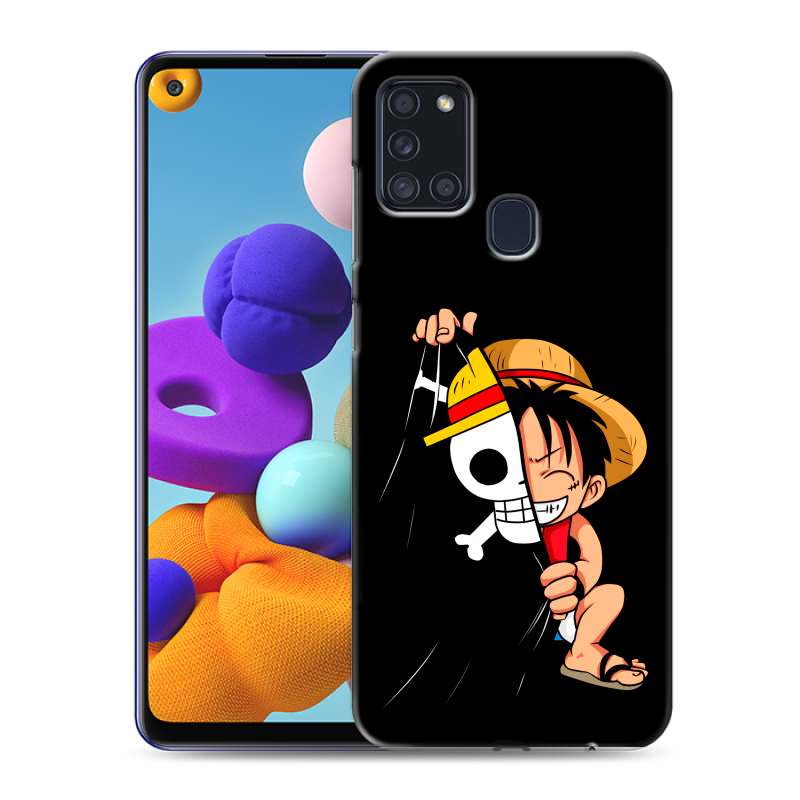 Силиконовый противоударный чехол на Samsung Galaxy A21s с принтом One Piece Ван Пис Силиконовый противоударный чехол на Samsung Galaxy A21s с принтом One Piece Ван Пис
