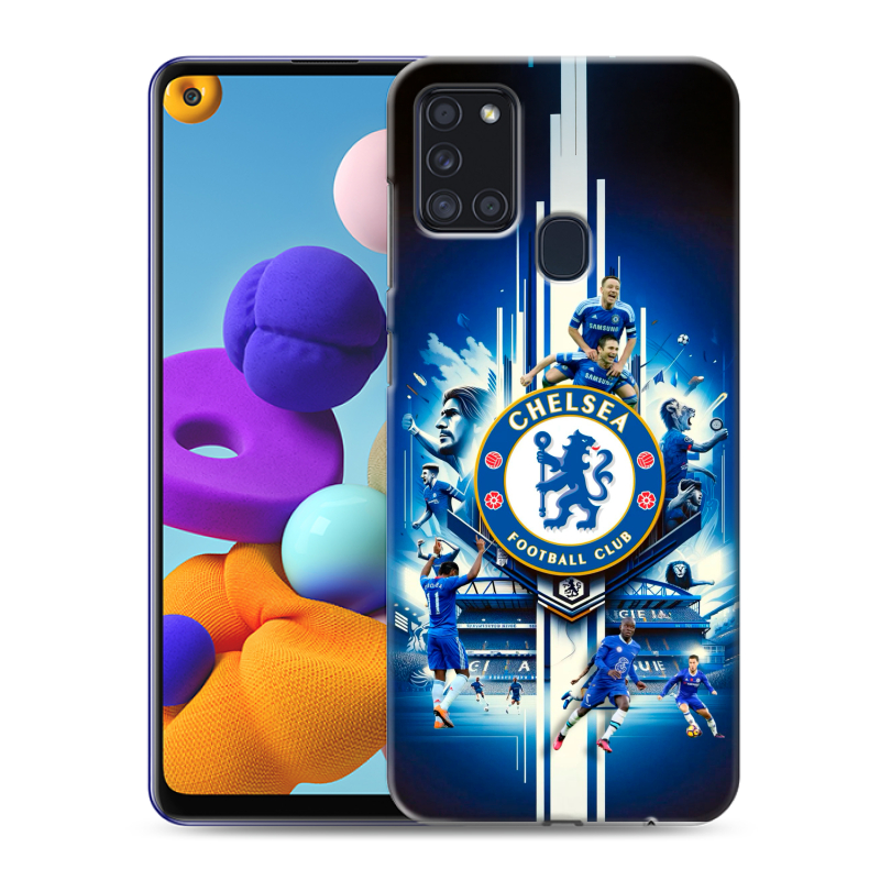 Пластиковый чехол на Samsung Galaxy A21s с принтом Chelsea Челси Пластиковый чехол на Samsung Galaxy A21s с принтом Chelsea Челси