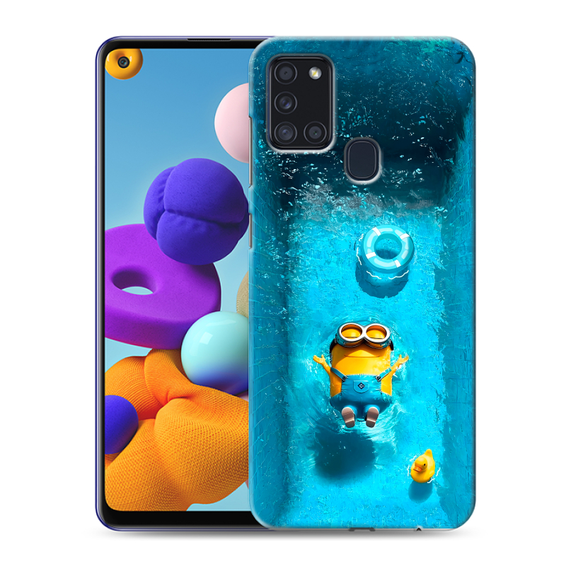Силиконовый чехол на Samsung Galaxy A21s с принтом Миньоны Силиконовый чехол на Samsung Galaxy A21s с принтом Миньоны
