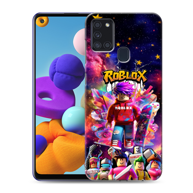 Силиконовый чехол на Samsung Galaxy A21s с принтом Roblox Роблокс Силиконовый чехол на Samsung Galaxy A21s с принтом Roblox Роблокс
