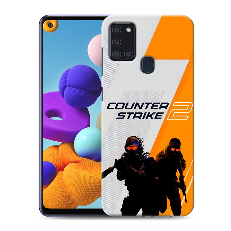 Силиконовый противоударный чехол на Samsung Galaxy A21s с принтом Counter Strike Силиконовый противоударный чехол на Samsung Galaxy A21s с принтом Counter Strike