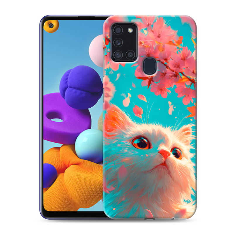 Силиконовый чехол на Samsung Galaxy A21s с принтом Красивый кот Силиконовый чехол на Samsung Galaxy A21s с принтом Красивый кот