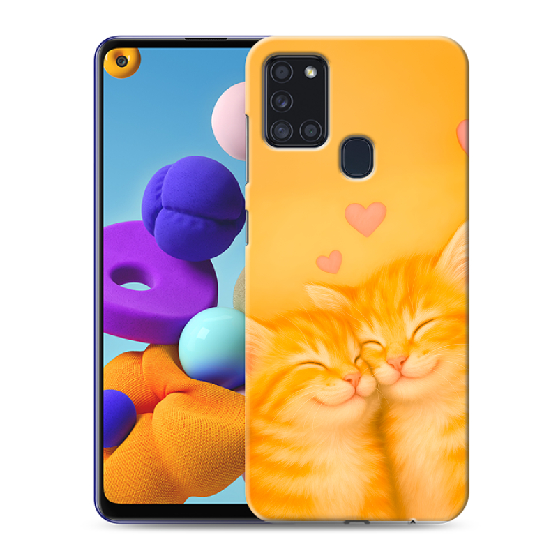 Пластиковый чехол на Samsung Galaxy A21s с принтом Милые котята Пластиковый чехол на Samsung Galaxy A21s с принтом Милые котята