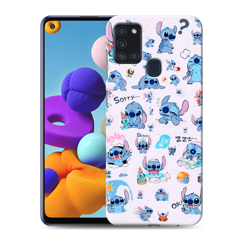 Силиконовый чехол на Samsung Galaxy A21s с принтом Лило и Стич Силиконовый чехол на Samsung Galaxy A21s с принтом Лило и Стич