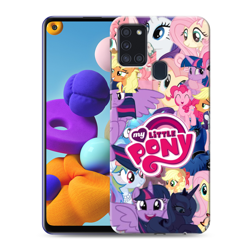 Пластиковый чехол на Samsung Galaxy A21s с принтом My little pony Дружба чудо Пластиковый чехол на Samsung Galaxy A21s с принтом My little pony Дружба чудо