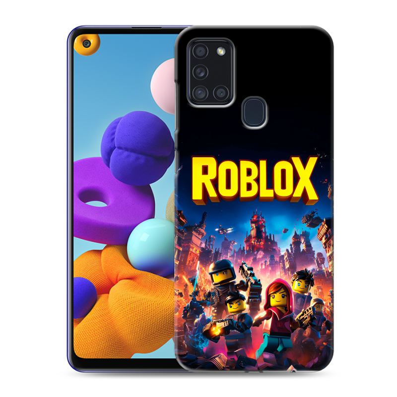 Пластиковый чехол на Samsung Galaxy A21s с принтом Roblox Роблокс Пластиковый чехол на Samsung Galaxy A21s с принтом Roblox Роблокс