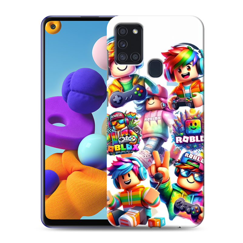 Силиконовый чехол на Samsung Galaxy A21s с принтом Roblox Роблокс Силиконовый чехол на Samsung Galaxy A21s с принтом Roblox Роблокс