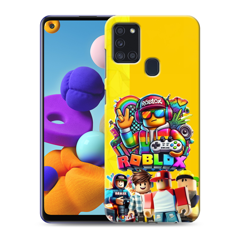 Пластиковый чехол на Samsung Galaxy A21s с принтом Roblox Роблокс Пластиковый чехол на Samsung Galaxy A21s с принтом Roblox Роблокс