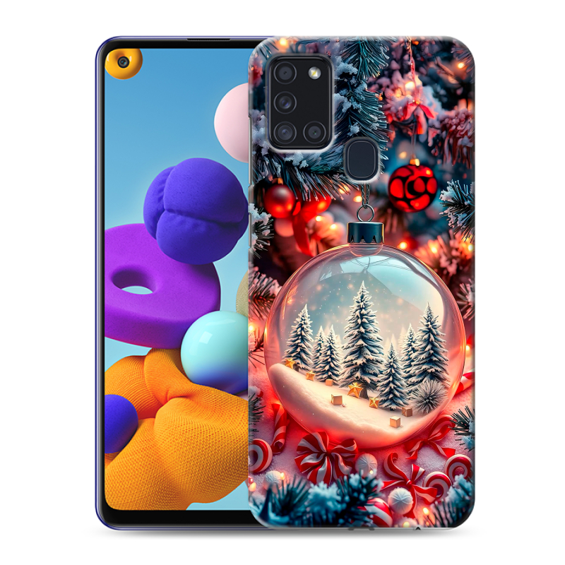 Пластиковый чехол на Samsung Galaxy A21s с принтом Новый год Пластиковый чехол на Samsung Galaxy A21s с принтом Новый год