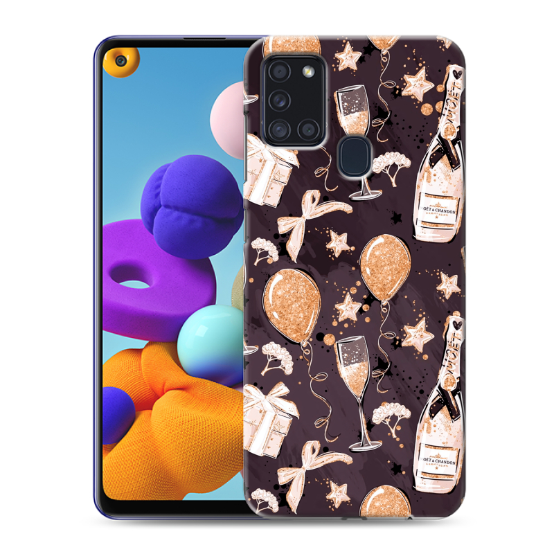 Силиконовый чехол на Samsung Galaxy A21s с принтом Новый год Силиконовый чехол на Samsung Galaxy A21s с принтом Новый год