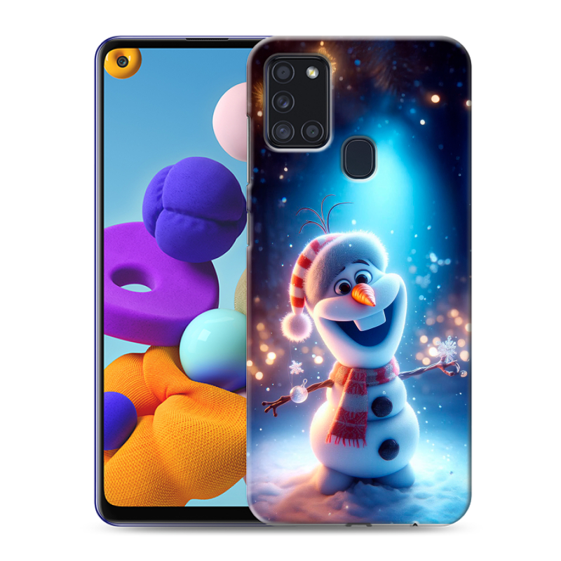 Силиконовый противоударный чехол на Samsung Galaxy A21s с принтом Новый год Силиконовый противоударный чехол на Samsung Galaxy A21s с принтом Новый год