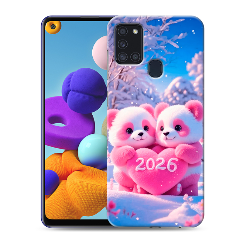 Силиконовый противоударный чехол на Samsung Galaxy A21s с принтом Новый год Силиконовый противоударный чехол на Samsung Galaxy A21s с принтом Новый год