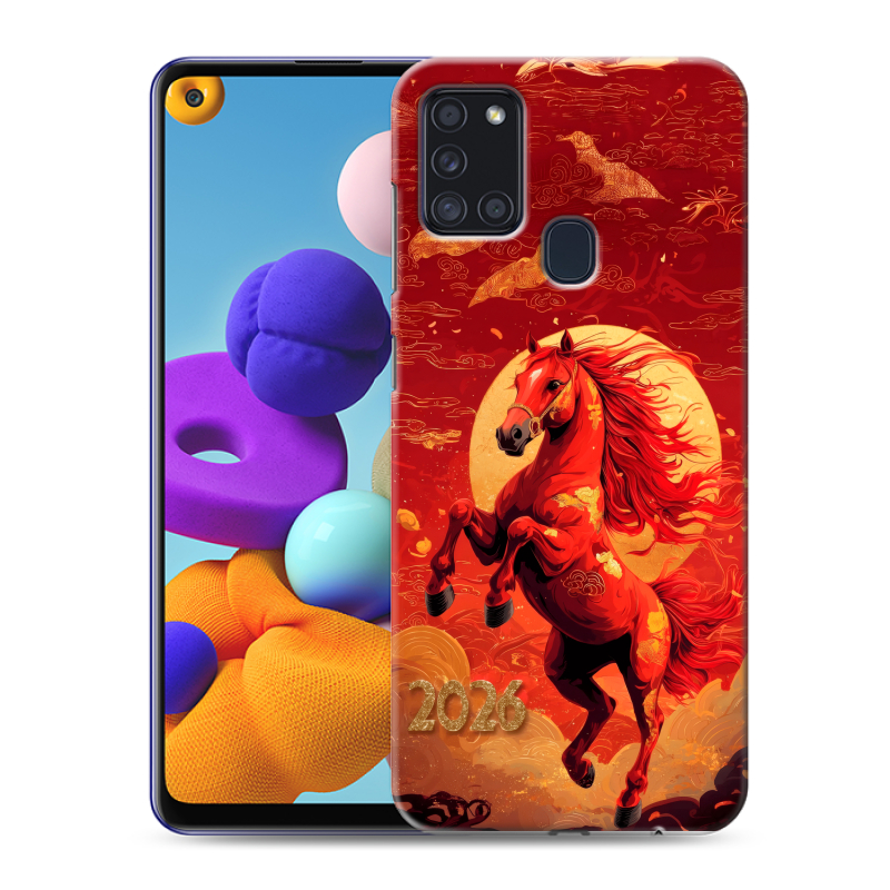 Пластиковый чехол на Samsung Galaxy A21s с принтом Новый год Пластиковый чехол на Samsung Galaxy A21s с принтом Новый год