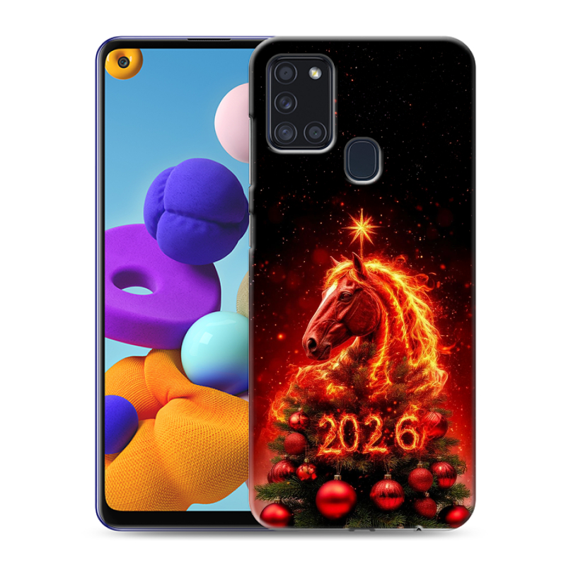 Силиконовый чехол на Samsung Galaxy A21s с принтом Новый год Силиконовый чехол на Samsung Galaxy A21s с принтом Новый год