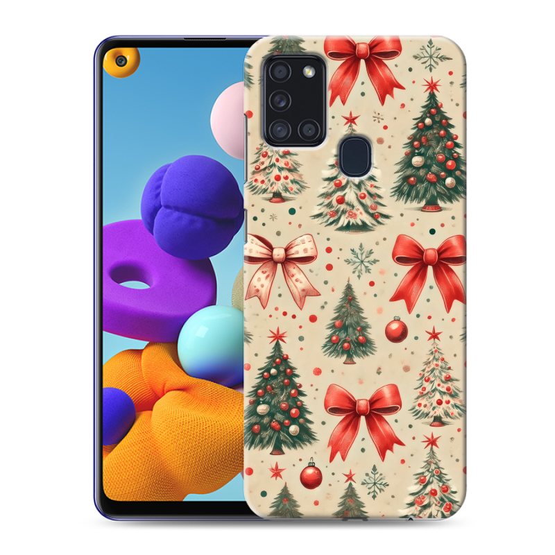 Силиконовый противоударный чехол на Samsung Galaxy A21s с принтом Новый год Силиконовый противоударный чехол на Samsung Galaxy A21s с принтом Новый год