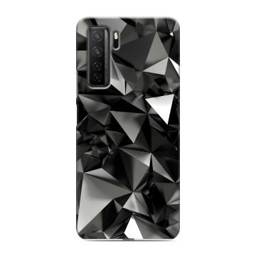 Силиконовый чехол на Huawei Honor 30S с принтом Черные кристаллы Силиконовый чехол на Huawei Honor 30S с принтом Черные кристаллы