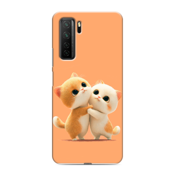 Силиконовый чехол на Huawei Honor 30S с принтом Милые котики Силиконовый чехол на Huawei Honor 30S с принтом Милые котики