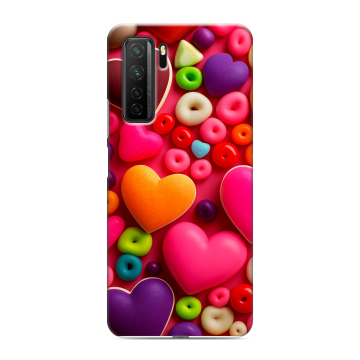 Силиконовый чехол на Huawei Honor 30S с принтом Сердечки Силиконовый чехол на Huawei Honor 30S с принтом Сердечки