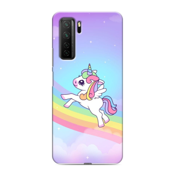 Силиконовый чехол на Huawei Honor 30S с принтом Единорог