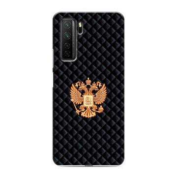 Силиконовый чехол на Huawei Honor 30S с принтом Герб России принт
