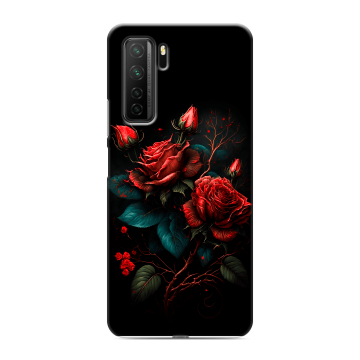 Силиконовый чехол на Huawei Honor 30S с принтом Розы красные
