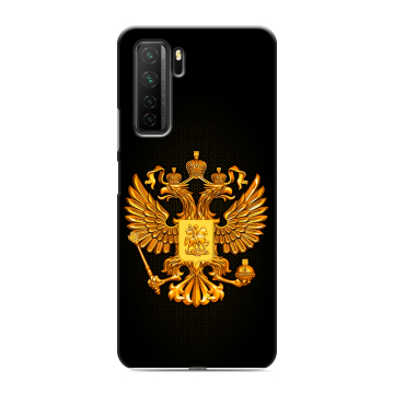 Силиконовый чехол на Huawei Honor 30S с принтом Герб России желтый Силиконовый чехол на Huawei Honor 30S с принтом Герб России желтый
