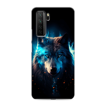 Силиконовый чехол на Huawei Honor 30S с принтом Волк ночной Силиконовый чехол на Huawei Honor 30S с принтом Волк ночной