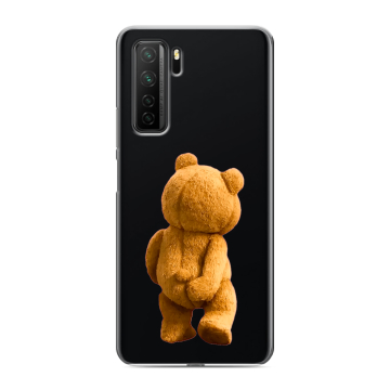 Силиконовый чехол на Huawei Honor 30S с принтом Медведь Силиконовый чехол на Huawei Honor 30S с принтом Медведь