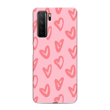 Силиконовый чехол на Huawei Honor 30S с принтом Сердечки Силиконовый чехол на Huawei Honor 30S с принтом Сердечки