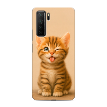 Силиконовый чехол на Huawei Honor 30S с принтом котенок Силиконовый чехол на Huawei Honor 30S с принтом котенок