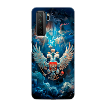 Силиконовый чехол на Huawei Honor 30S с принтом Герб флаг России Силиконовый чехол на Huawei Honor 30S с принтом Герб флаг России