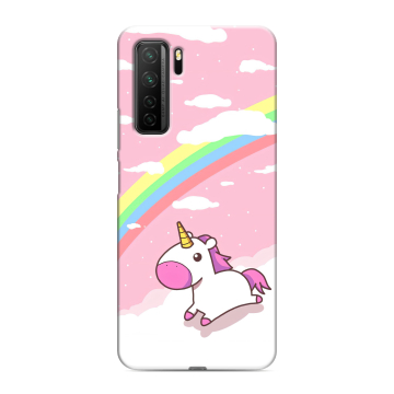 Силиконовый чехол на Huawei Honor 30S с принтом Единорог Силиконовый чехол на Huawei Honor 30S с принтом Единорог
