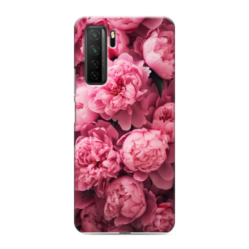 Силиконовый чехол на Huawei Honor 30S с принтом цветы пионы Силиконовый чехол на Huawei Honor 30S с принтом цветы пионы