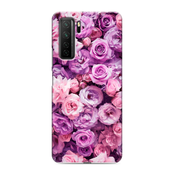 Силиконовый чехол на Huawei Honor 30S с принтом лавандовые розы Силиконовый чехол на Huawei Honor 30S с принтом лавандовые розы