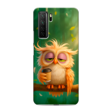 Силиконовый чехол на Huawei Honor 30S с принтом сова Силиконовый чехол на Huawei Honor 30S с принтом сова