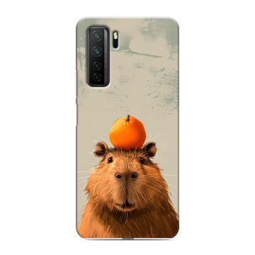 Силиконовый чехол на Huawei Honor 30S с принтом капибара Силиконовый чехол на Huawei Honor 30S с принтом капибара