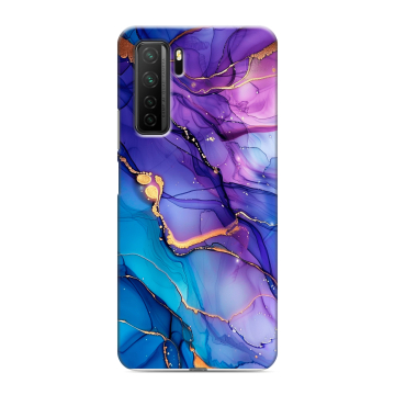 Силиконовый чехол на Huawei Honor 30S с принтом синий мрамор Силиконовый чехол на Huawei Honor 30S с принтом синий мрамор