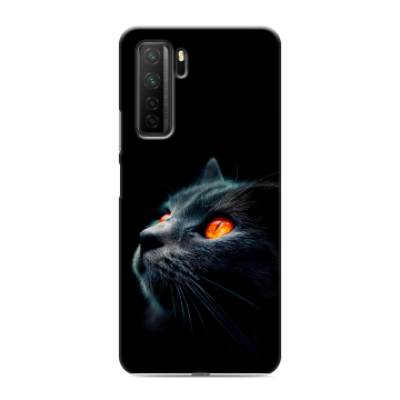 Силиконовый чехол на Huawei Honor 30S с принтом милый котик
